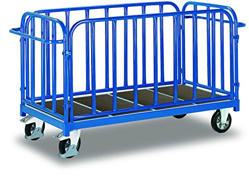 Vierwandwagen mit senkrechten Streben Traglast (kg): 500 Ladefläche: 2005 x 810 mm RAL 5010 Enzianblau von VARIOfit