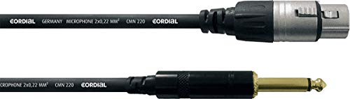 CORDIAL Kabel audio XLR female/jack mono 10 m Kabel MICROPHONE Essentials Asymmetrisch Rean von CORDIAL