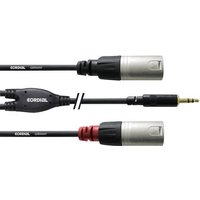 Cordial Audio Adapterkabel [1x Klinkenstecker 3.5mm - 2x XLR-Stecker] 1.80m Schwarz von Cordial