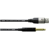 Cordial CCM 7,5 FP XLR Verbindungskabel [1x XLR-Buchse - 1x Klinkenstecker 6.35 mm] 7.50m Schwarz von Cordial