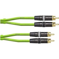 Cordial CEON DJ RCA 1.5G Audio Verbindungskabel [1x Cinch-Stecker - 1x Cinch-Stecker] 1.50m Grün (N von Cordial