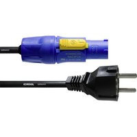 Cordial CFCA 10 S Strom Anschlusskabel [1x Schutzkontakt-Stecker - 1x PowerCon-Stecker] 10.00m Blau von Cordial