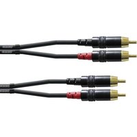 Cordial CFU 0,6 CC Audio Adapterkabel [2x Cinch-Stecker - 2x Cinch-Stecker] 0.60m Schwarz von Cordial