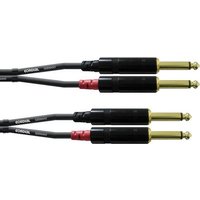 Cordial CFU 3 PP Audio Adapterkabel [2x Klinkenstecker 6.35mm - 2x Klinkenstecker 6.35 mm] 3.00m Sch von Cordial