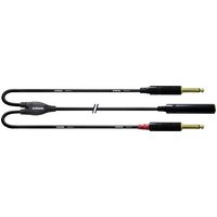 Cordial CFY 0,3 KPP Audio Y-Adapter [1x Klinkenbuchse 6.35mm - 2x Klinkenstecker 6.35 mm] 30.00cm Sc von Cordial