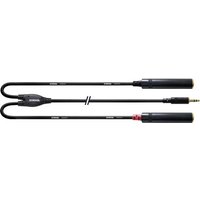 Cordial CFY 0,3 WGG Audio Y-Adapter [1x Klinkenstecker 3.5mm - 2x Klinkenbuchse 6.35 mm] 30.00cm Sch von Cordial