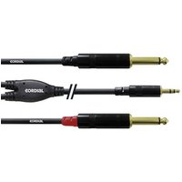 Cordial CFY1,5WPP Audio Adapterkabel [1x Klinkenstecker 3.5mm - 2x Klinkenstecker 6.35 mm] 1.50m Sch von Cordial