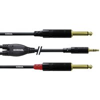 Cordial CFY3WPP Audio Adapterkabel [1x Klinkenstecker 3.5mm - 2x Klinkenstecker 6.35 mm] 3.00m Schwa von Cordial