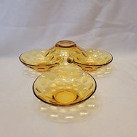 Vintage Haselnuss Eldorado Gold Beerenschalen Dessert Geschirr-4Er Set von CordovaVintage