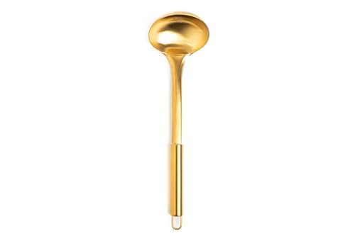 Core Kitchen Premium Edelstahl-Schöpfkelle - Langlebiger, BPA-freier Suppen- und Soßen-Servierlöffel mit ergonomischem Griff - Gold von Core Kitchen