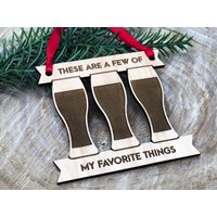 Bier Christbaumschmuck/Weihnachtsbaumschmuck Gravierte Weihnachtskugeln Bierglas von CoreCraftedDesigns