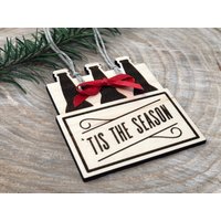 Bier Weihnachtsschmuck/Weihnachtsbaumschmuck Holzschmuck Gravierte Weihnachtskugeln Lustige Ornamente von CoreCraftedDesigns