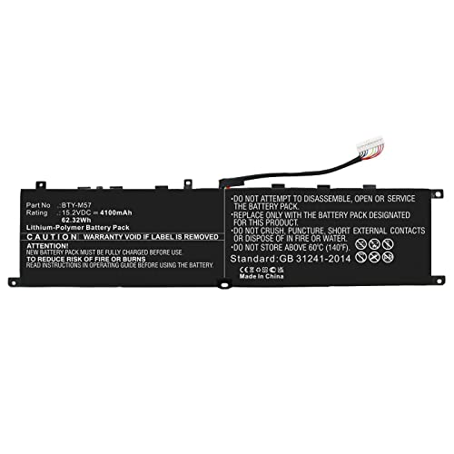 CoreParts Battery 62.32Wh Li-Polymer 15.2V 4100mAh, Black for MSI, MBXMSI-BA0017 CoreParts Battery 62.32Wh Li-Polymer 15.2V 4100mAh, Black for MSI, MBXMSI-BA0017 von CoreParts
