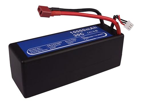 CoreParts Battery for Cars 74Wh Li-Pol 7.4V 10000mAh, W125989735 (74Wh Li-Pol 7.4V 10000mAh Hard Case Black for RC Cars CS-LT918RT) von CoreParts