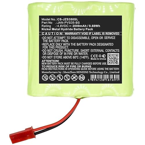 CoreParts Battery for Smart Home 9.60Wh NI-Mh 4.8V 2000mAh, W125993945 (9.60Wh NI-Mh 4.8V 2000mAh Green for Jandy Smart Home Zodiac Polaris Sol 1000 Pool c, Zodiac S35 Remote) von CoreParts
