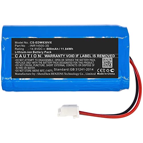 CoreParts Battery for Vacuum 11.84Wh Li-ion 14.8V 800mAh, W125994376 (11.84Wh Li-ion 14.8V 800mAh Blue for Ecovacs Vacuum W830, W830-RD, W830S, W836, W850, W855, W930, W950) von CoreParts