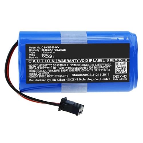 CoreParts Battery for Vacuum 28.08Wh Li-ion 10.8V 2600mAh, W125994356 (28.08Wh Li-ion 10.8V 2600mAh Blue for CECOTEC Vacuum Conga 890 Slim, Conga Slim, Conga Slim 890, Conga Slim) von CoreParts