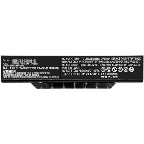 CoreParts Battery 57.72Wh Li-ion 11.1V 5200mAh, Black for Clevo, MBXCL-BA0035 CoreParts Battery 57.72Wh Li-ion 11.1V 5200mAh, Black for Clevo, MBXCL-BA0035 von CoreParts