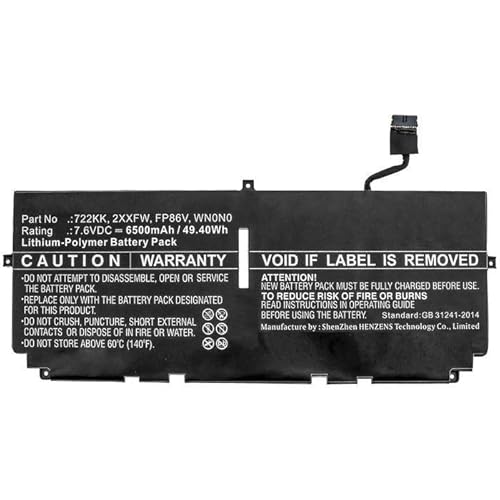 CoreParts Laptop Battery, 49.40Wh Li-Polymer 7.6V 6500mAh, FP86V-CP CoreParts Laptop Battery, 49.40Wh Li-Polymer 7.6V 6500mAh, FP86V-CP von CoreParts