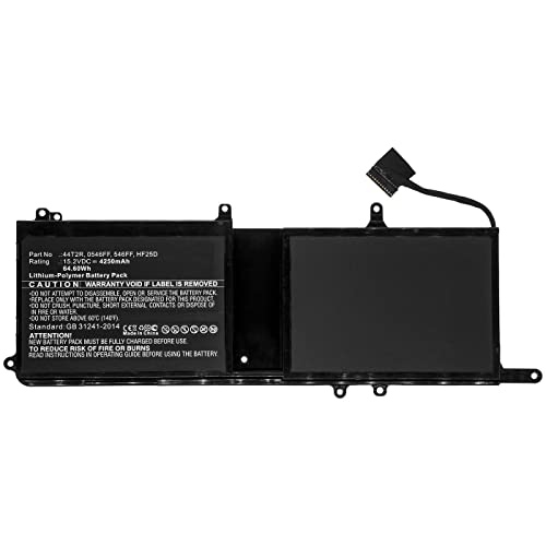 CoreParts Laptop Battery for Dell 64.60Wh Li-Pol 15.2V 4250mAh, W125993394 (64.60Wh Li-Pol 15.2V 4250mAh Black for Dell Notebook, Laptop Alienware 15 R3 Max-Q, ALW15C-D2508S,) von CoreParts