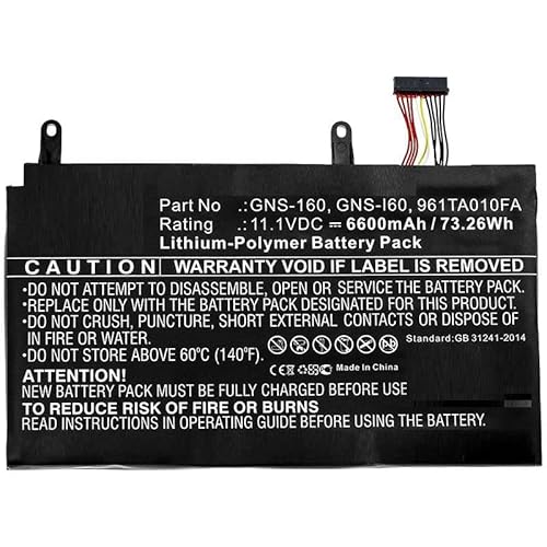 CoreParts Laptop Battery for Gateway 73.26Wh Li-Pol 11.1V 6600mAh, W125993432 (73.26Wh Li-Pol 11.1V 6600mAh Black for Gateway Notebook, Laptop) von CoreParts