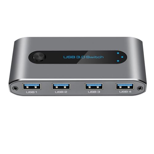 Corghd USB-Switcher-Drucker-Freigabe USB 3.0, -Eingang und Vier-Ausgang, 2 Computer, teilen 4 USB-Geräte Corghd USB-Switcher-Drucker-Freigabe USB 3.0, -Eingang und Vier-Ausgang, 2 Computer, teilen 4 USB-Geräte von Corghd