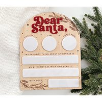 Lieber Santa Tafel/Weihnachtsandenken Trocken Abwischbare Fotorequisite von CoriBlackWolfCo