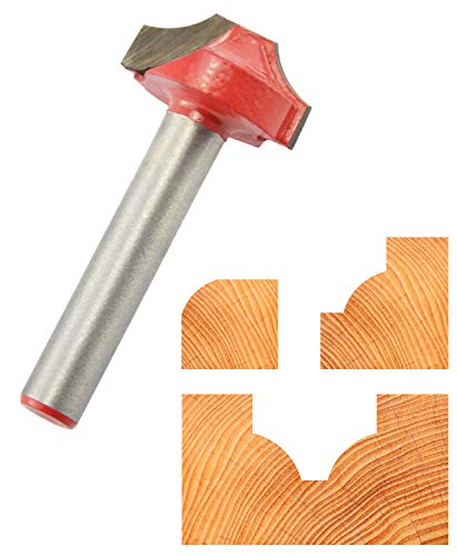 Corintian Abrundfräser Viertelstabfräser HM (HW) für Holz und Kunststoff - 6 mm Schaft - Radiusfräser aus Hartmetall - Ø 32mm von Corintian