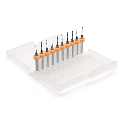 Corintian HSS Micro PCB Bohrer Set – 10 Stück Ø 0.1-1.0 mm, Präzisionsbohrer für PCB, Platinen, Kunststoff, 3D-Filament, Modellbau & Elektronik Corintian HSS Micro PCB Bohrer Set – 10 Stück Ø 0.1-1.0 mm, Präzisionsbohrer für PCB, Platinen, Kunststoff, 3D-Filament, Modellbau & Elektronik von Corintian
