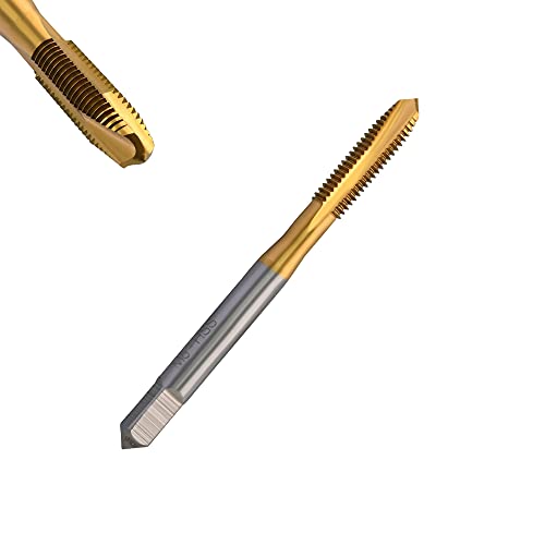 Corintian HSS TiN Gewindeschneider Form D, Ø M2 - M20, Gerade Nut, Universal Gewindebohrer, Maschinengewindebohrer, für Durchgangslöcher (M2) von Corintian