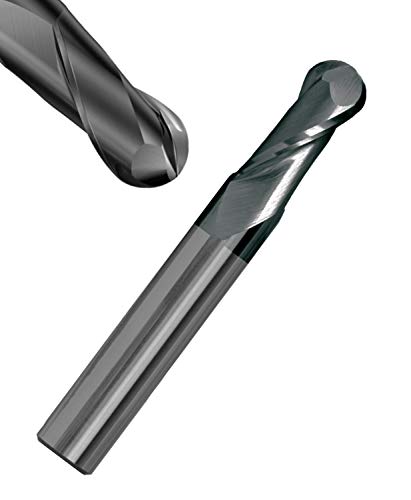 Corintian VHM Radiusfräser Kugelkopffräser 2 Zähne - AlTiN Beschichtung, Ø 1-12mm, Hochleistungsfräser für Metall & Nichteisenmetalle, geeignet für High Performance Cutting (HPC) von Corintian