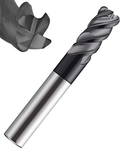Corintian VHM Torusfräser Ecken Radius Schaftfräser 4 Zähne - AlTiN Beschichtung, Ø 3-10mm, Werkzeugbau und Formenbau, Umfangfräsen, Kopierfräsen, freier Hals - Ø 10 R1,0 von Corintian