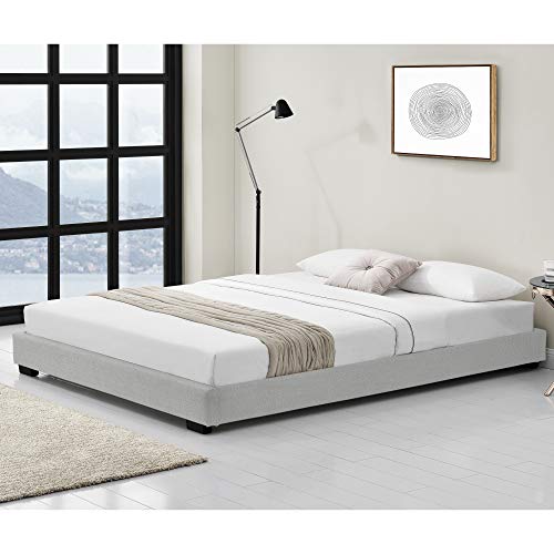 Corium Kunstlederbett Bettgestell mit Lattenrost 140x200 cm Bett inkl. Lattenrahmen Doppelbett Ehebett Weiß von Corium