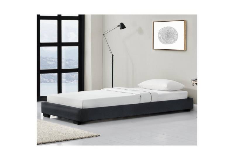 Corium Polsterbett, »Masari« Modernes Bett 90x200cm mit Lattenrost schwarz Kunstleder von Corium