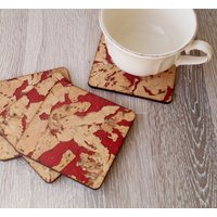 Kork Untersetzer, Rustikales Kork-Untersetzer, 4Er Set von CorkCountryCottage