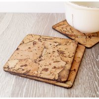 Rustikale Korkuntersetzer, 4Er Set von CorkCountryCottage