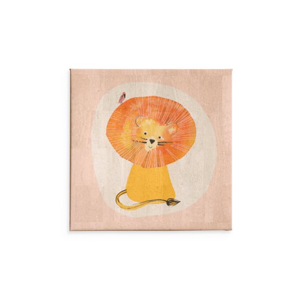Corkando Lion with a Bird / Kunstdruck von Corkando