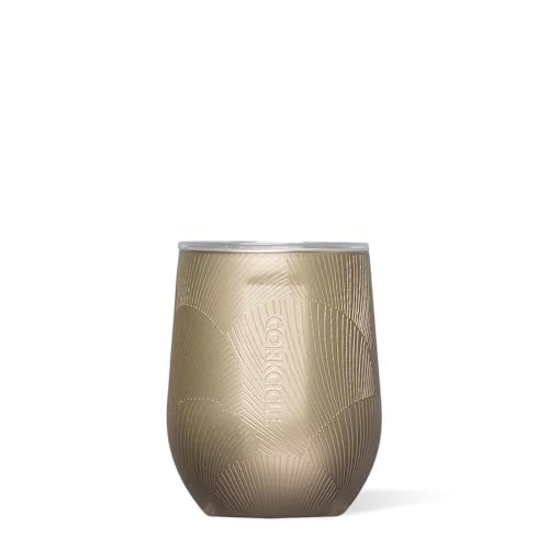 Corkcicle Isolierter Weinglas ohne Stiel, hält Getränke 6 Stunden kalt 3 Stunden heiß – Edelstahl – griffig – Sommer-Trinkgeschirr – hält Getränke eiskalt – 340 ml – Champagne Dreams Corkcicle Isolierter Weinglas ohne Stiel, hält Getränke 6 Stunden kalt 3 Stunden heiß – Edelstahl – griffig – Sommer-Trinkgeschirr – hält Getränke eiskalt – 340 ml – Champagne Dreams von Corkcicle