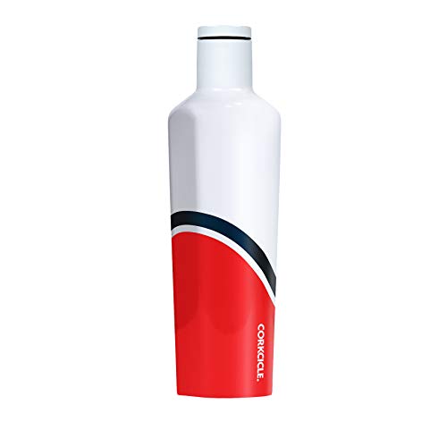 Corkcicle Regatta-Kollektion Wasserflasche und Thermoskanne, dreifach isoliert, bruchsicher, Edelstahl, Regatta-Rot von Corkcicle