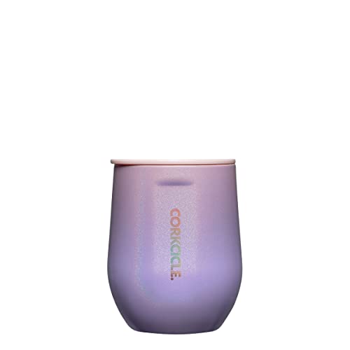 Corkcicle Weinglas ohne Stiel, dreifach isolierter Edelstahl, griffig, rutschfeste Unterseite, hält Getränke für 9 Stunden gekühlt, Ombre Fairy, 340 ml von Corkcicle