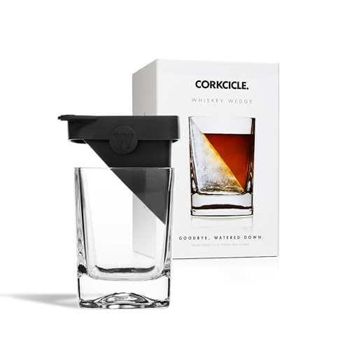 Corkcicle Whiskey-Wedge, doppeltes altmodisches Glas und Silikon-Eisform von Corkcicle