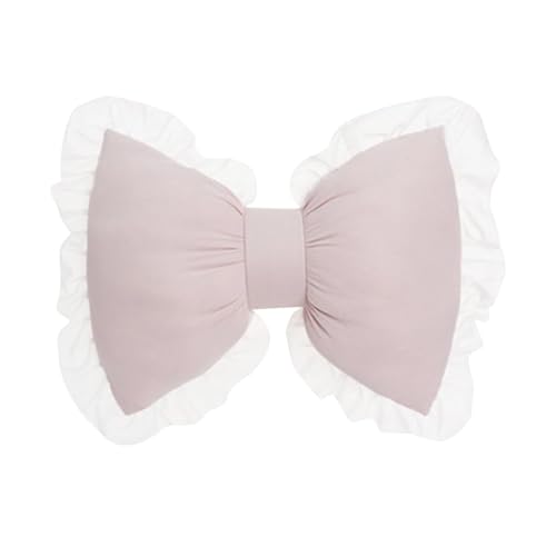 Bow Pillow Bow Shaped Pillow Dekoratives Kissen, Rosa Schleife Kissen Lace Bowknot Throw Pillow, Cute Bow Shaped Kissen für Sofa Couch Bett Wohnzimmer Schlafzimmer von Corlidea