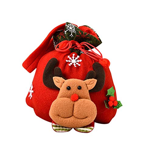 Christmas Decorations Weihnachtsgeschenke Geschenktüte Tasche Weihnachten Home Decor (D, One Size) von Corlidea