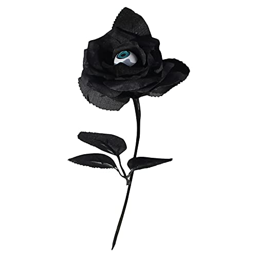 Corlidea Halloween Deko Outdoor Echt Latex Braut Rose Künstliche 1 Home Hallo Hochzeit Künstliche Blumen (Black, One Size) von Corlidea