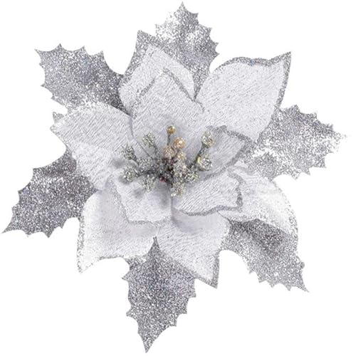 Corlidea Weihnachtsdeko Weihnachtsbaum Ornament Weihnachtsschmuck Bowknot Festival Supplie (Silver One Size) von Corlidea