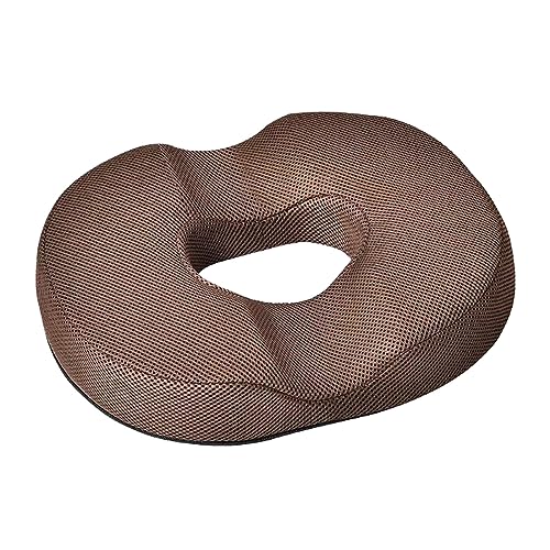 Donut Kissen Sitzkissen Donut Stuhlkissen für postpartale Schwangerschaft und Steißbeinkissen Memory Schaum Sitzkissen für Büro und Heimstühle Sofakissen Groß Mit Füllung Und Bezug Samt (D One Size) von Corlidea