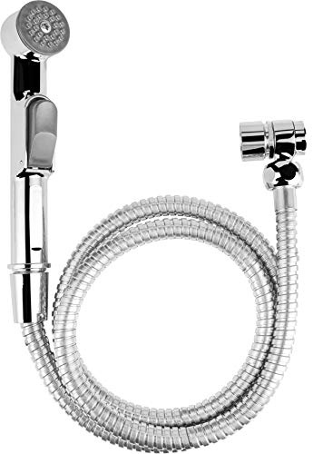 Cornat Bidet-Handbrausen-Set - Verwendbar an Armatur & Eckventil - Einfaches Umschalten - Inkl. Wandhalterung - Chrom glänzend / Hygienedusche / Toiletten-Handbrause / SA143 von Cornat