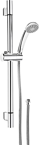 Cornat Brausegarnitur "Amarela" - Handbrause Ø 67 mm - 1 Strahlart - Anti-Kalk & Wasserspareinsatz - 150 cm Brauseschlauch - 60 cm Wandstange / Duschsystem / Duschbrause-Set / TECB3458 von Cornat