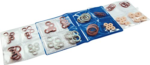 Cornat Dichtungs-Sortiment 75-teilig - Gummidichtungen, Fiberringe & O-Ringe im Set - Zur Anwendung im Sanitärbereich - Trinkwasser, Rot geeignet/Dichtungselemente/Dichtringe / T380004 von Cornat