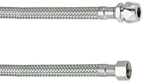 Cornat Flexibler Verbindungsschlauch - 1000 mm Länge - 3/8 Zoll IG, Ø 8 mm - Hochwertige Edelstahl-Umflechtung / Anschlussschlauch für Durchlauferhitzer / Flexschlauch / T3173371270 von Cornat
